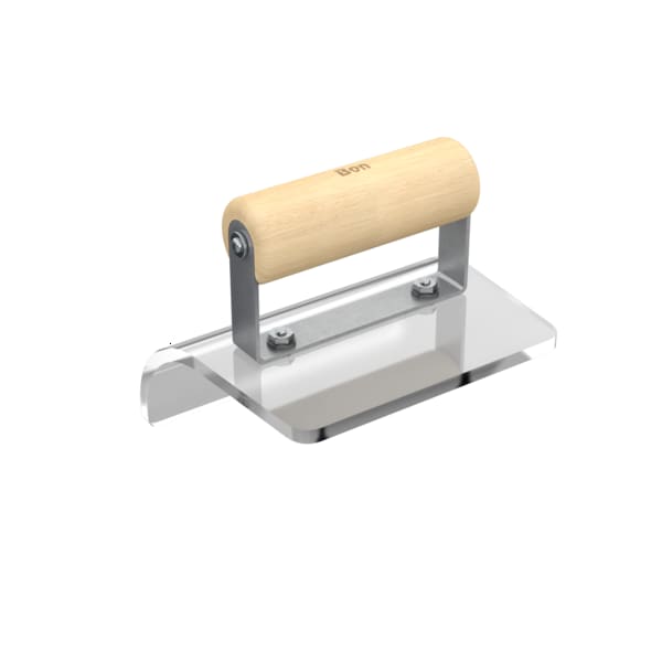 Step Tool, Plex Outside 6" X 5", 2" Radius Wood Handle